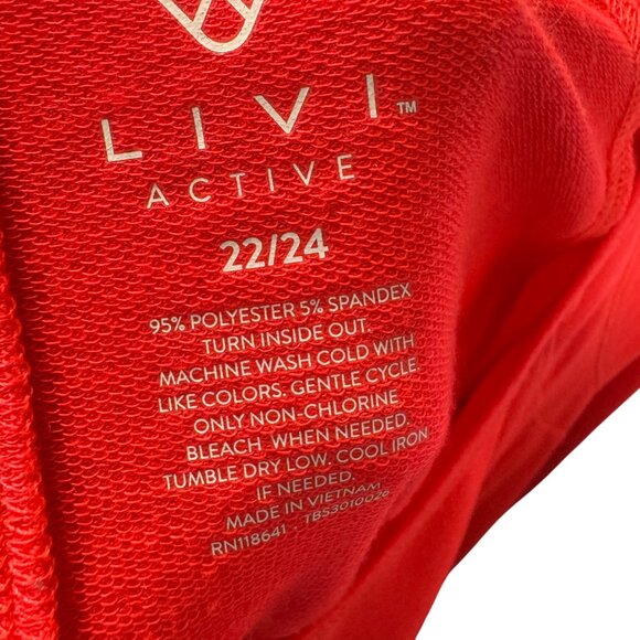 Livi Active Red Long Sleeve Top Size 22/24 Plus Comfortable Crewneck - Picture 3 of 7